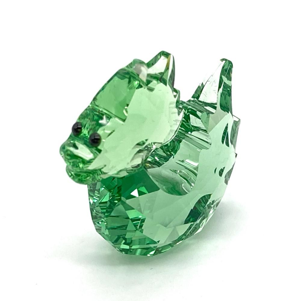 SWAROVSKI - スワロフスキー SWAROVSKI Lucky Dragon ラッキードラゴン オブジェ 置物 1054586 グリーン【中古】 スワロフスキー SWAROVSKI Lucky Dragon ラッキードラゴン オブジェ