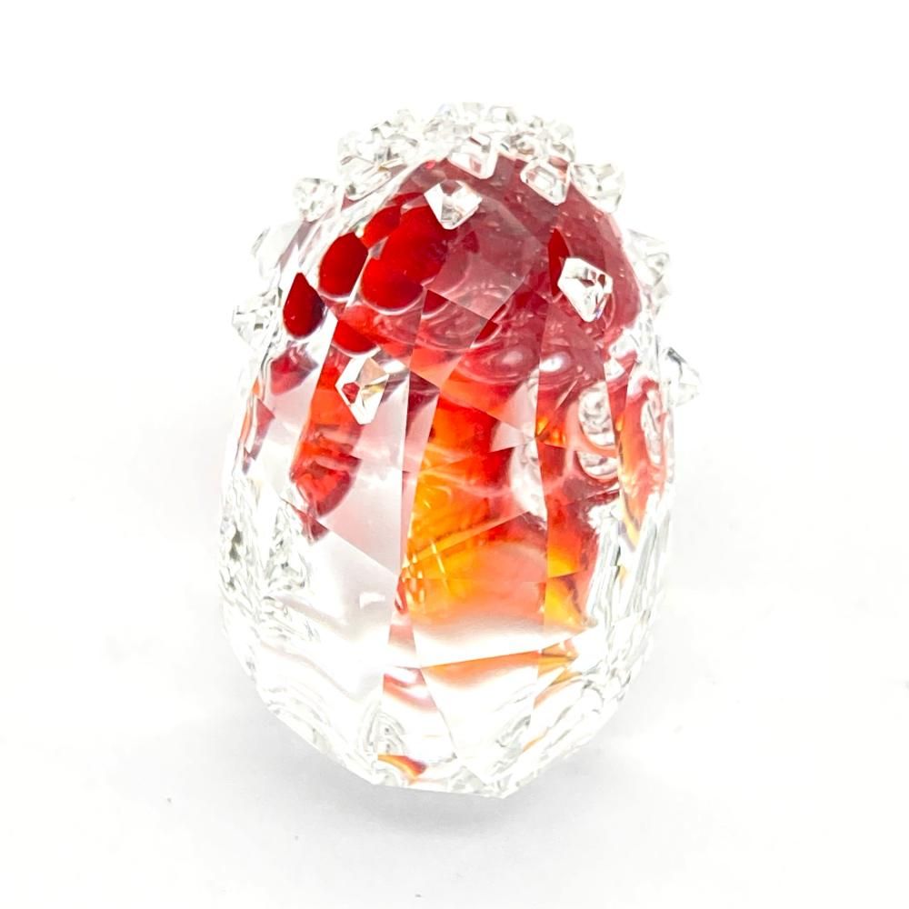 スワロフスキー SWAROVSKI ハリネズミとリンゴ オブジェ 置物 5532203