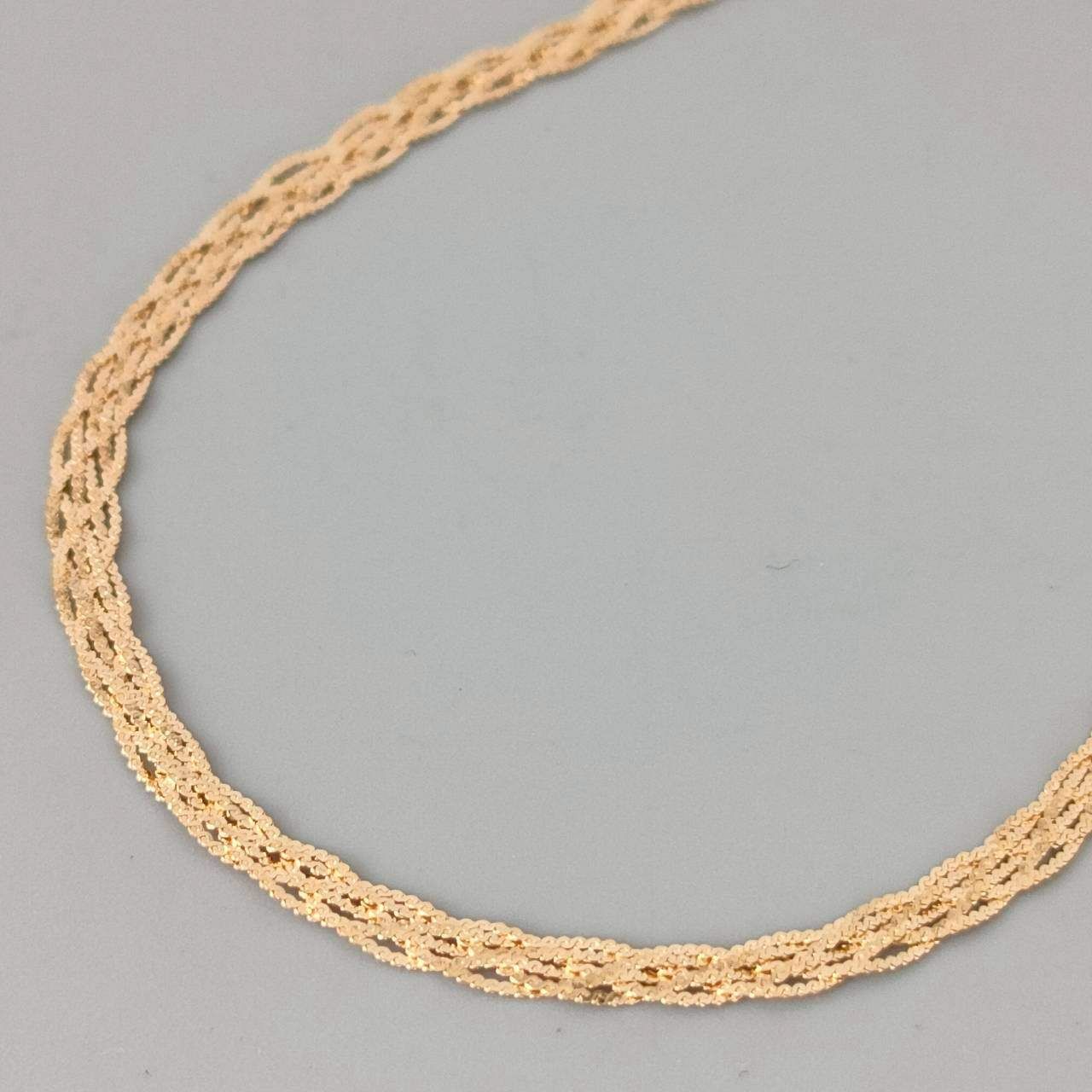 18金 K 18 イタリー 5連編み込みデザイン ブレスレット 1.71 g 18㎝ D 695