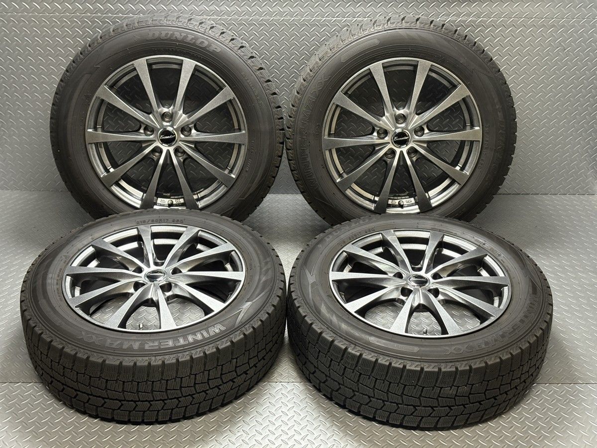 エスティマ CX 30 MPV等 バリ溝21年製造 DL Winter Maxx WM 02 215 60 R 17 HOT STUFF Exceeder E 03 17インチ 7 J 48 5穴114 3