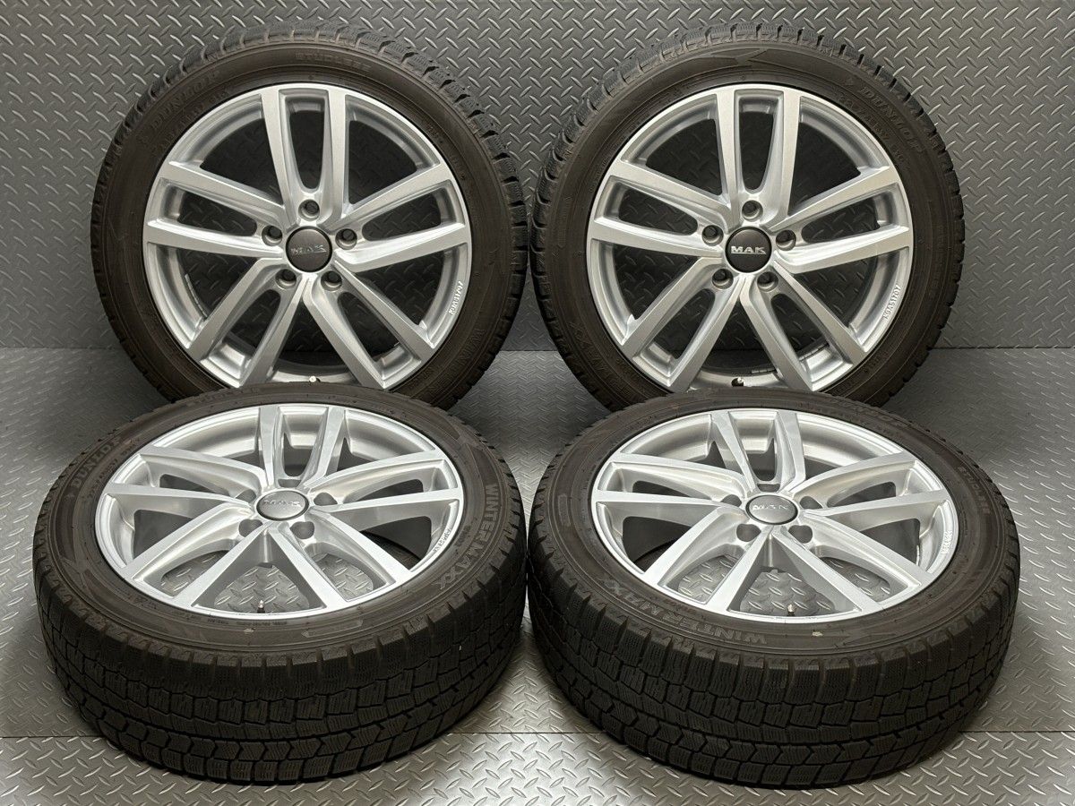 ゴルフ5 6 7 8 AUDI等 MAK DRESDEN 17インチ J 48 5穴112 球面座 DUNLOP ウィンターマックスWM 02 225 45 R 17 ダンロップ