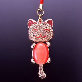 キャッツアイ ゆらゆらストラップ