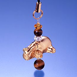 幸せ河馬 カバ のストラップ