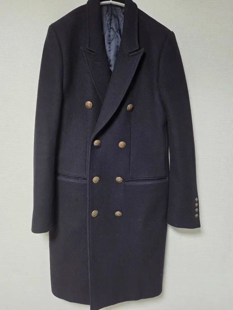 メンズ ダブル ウールコート ネイビー 95サイズ - メルカリ