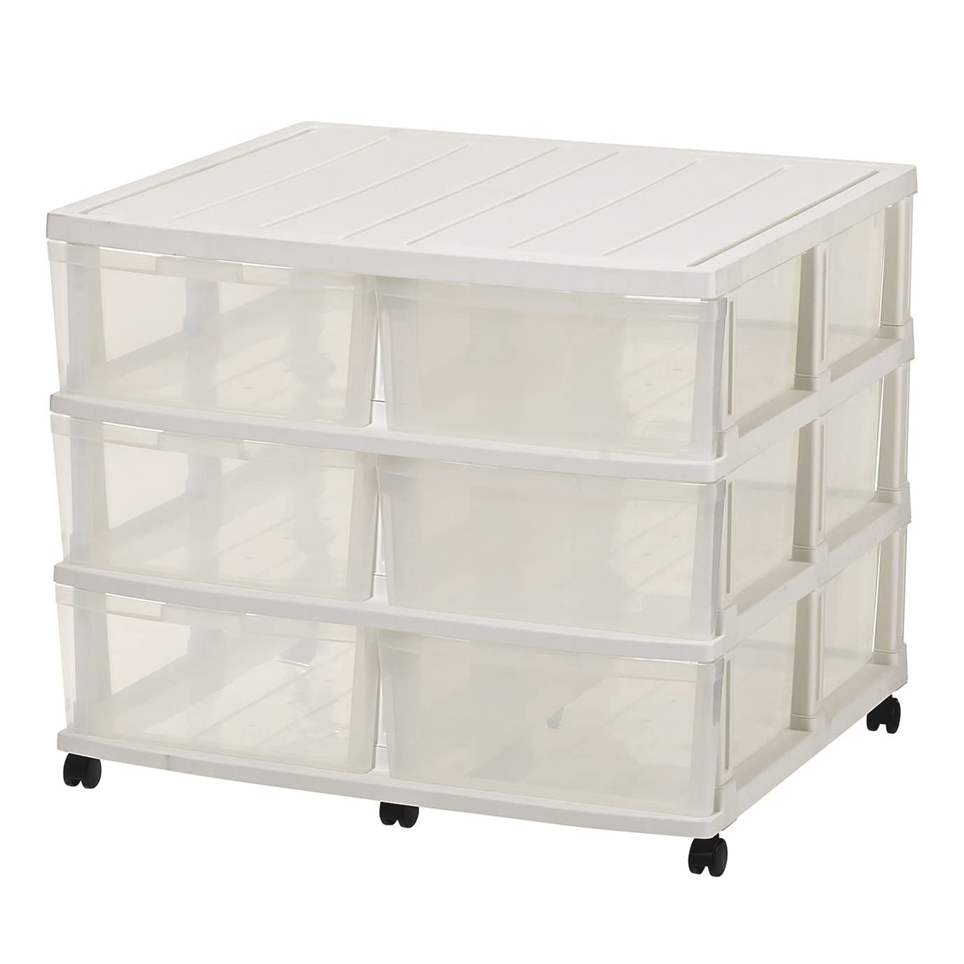 簡単組立 ホワイト 6引き出し エミングストッカー 収納ケース 幅80.6×奥行68×高さ68 cm Astage JEJアステージ JEJ