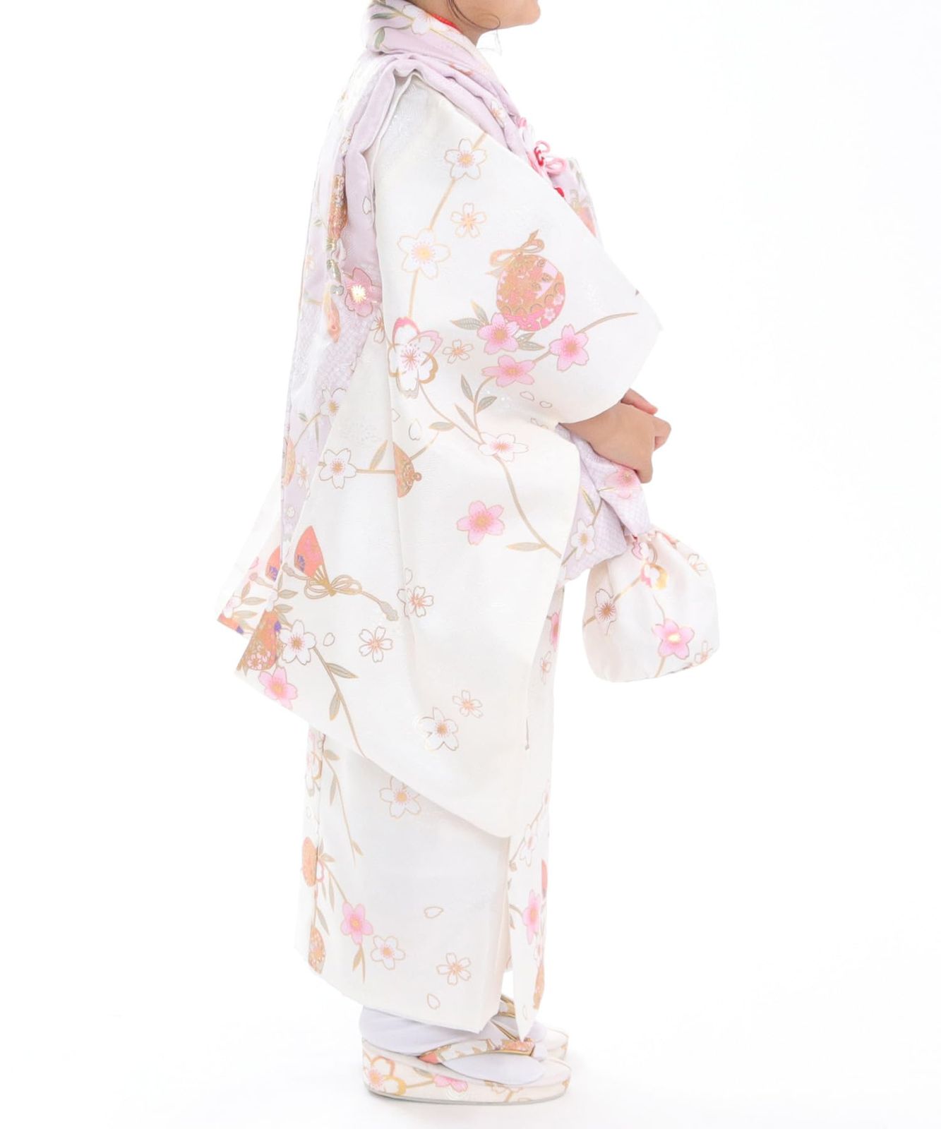 3歳 女の子 七五三 着物 セット 被布 小物 フルセット 753 くすみ C