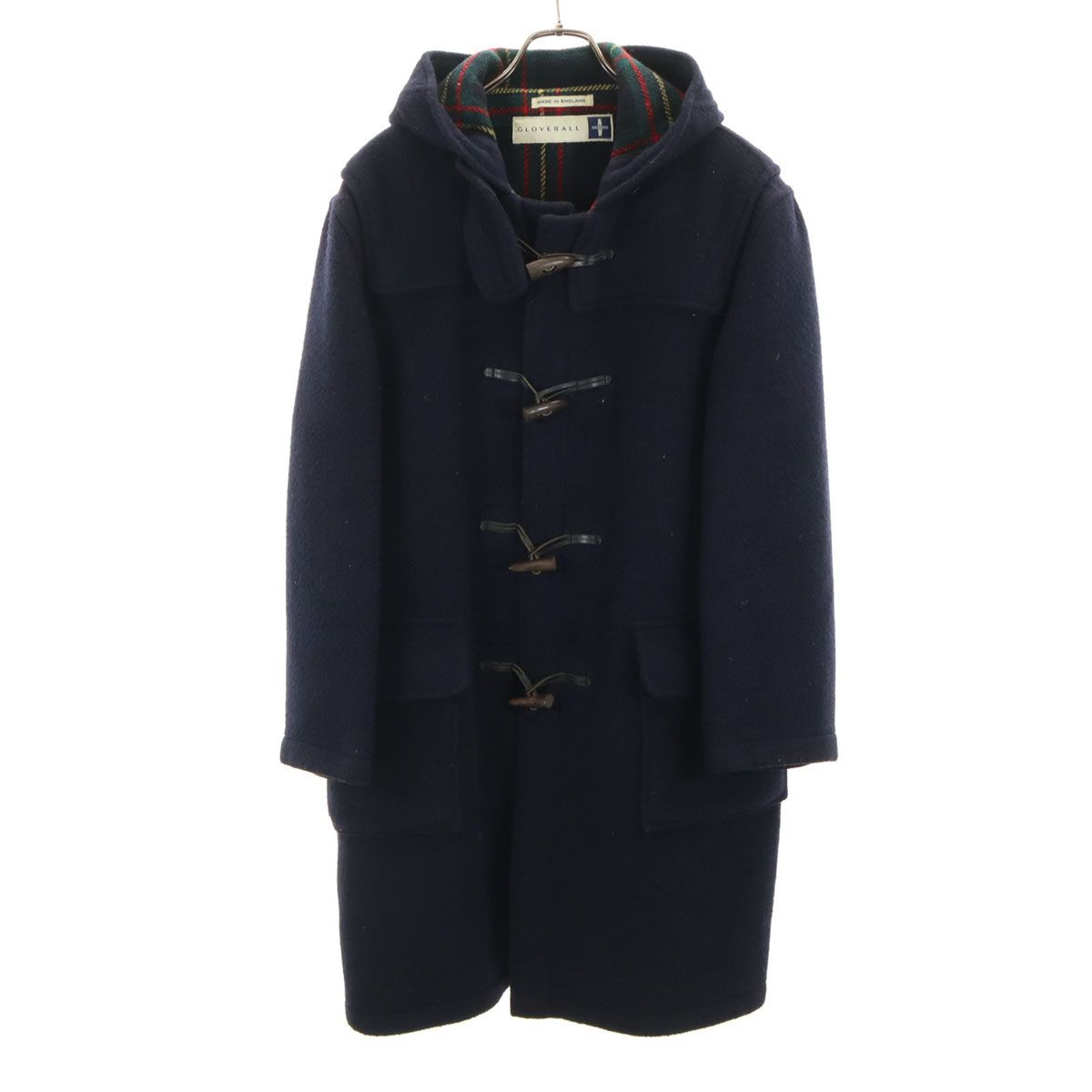 古着 イングランド製 90s GLOVERALL ダッフルコート ネイビー Gloverall グローバーオール 90s ウールブレンド オールド