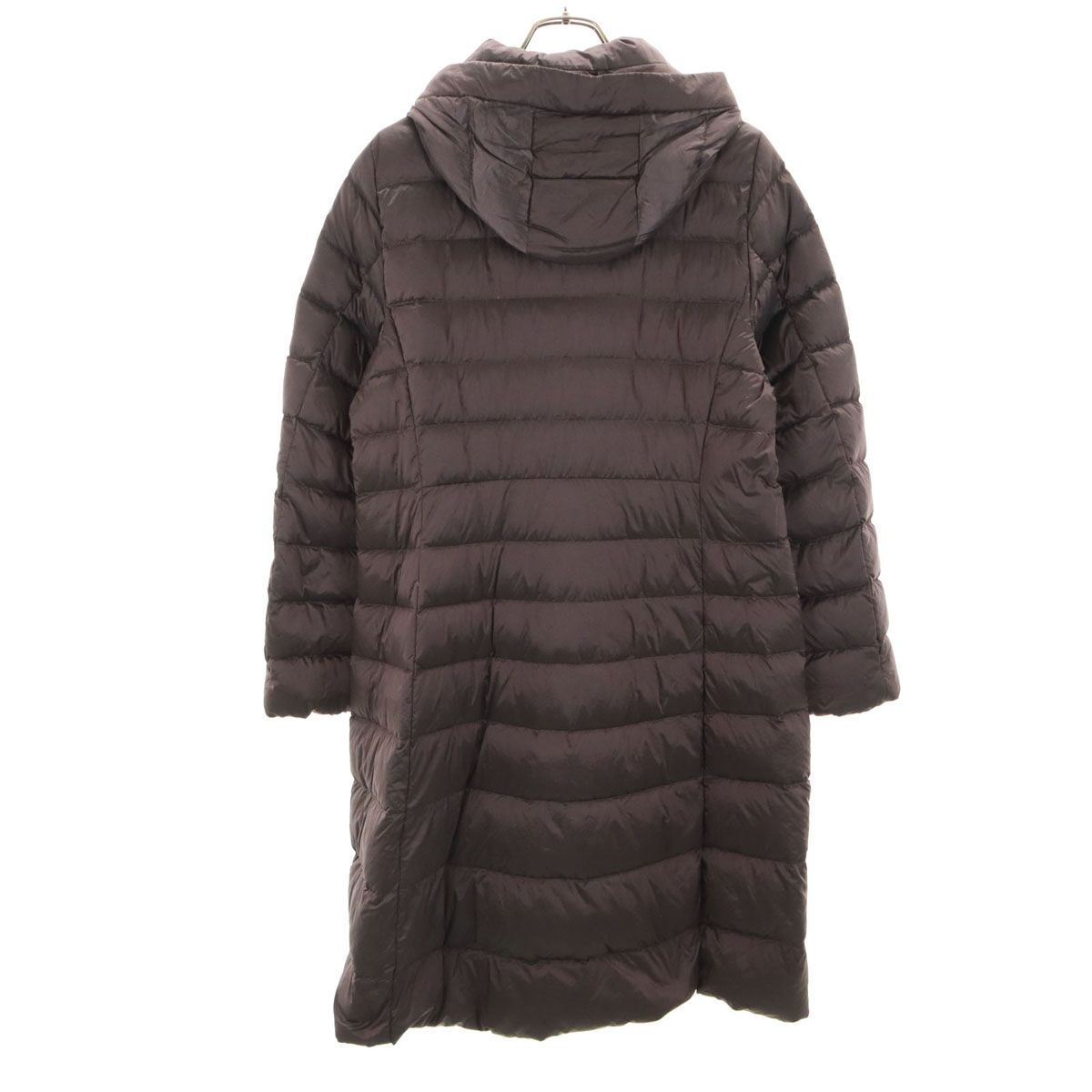 美品 UNIQLO ユニクロ ウルトラライト ダウンコート L ブラウン系 収納