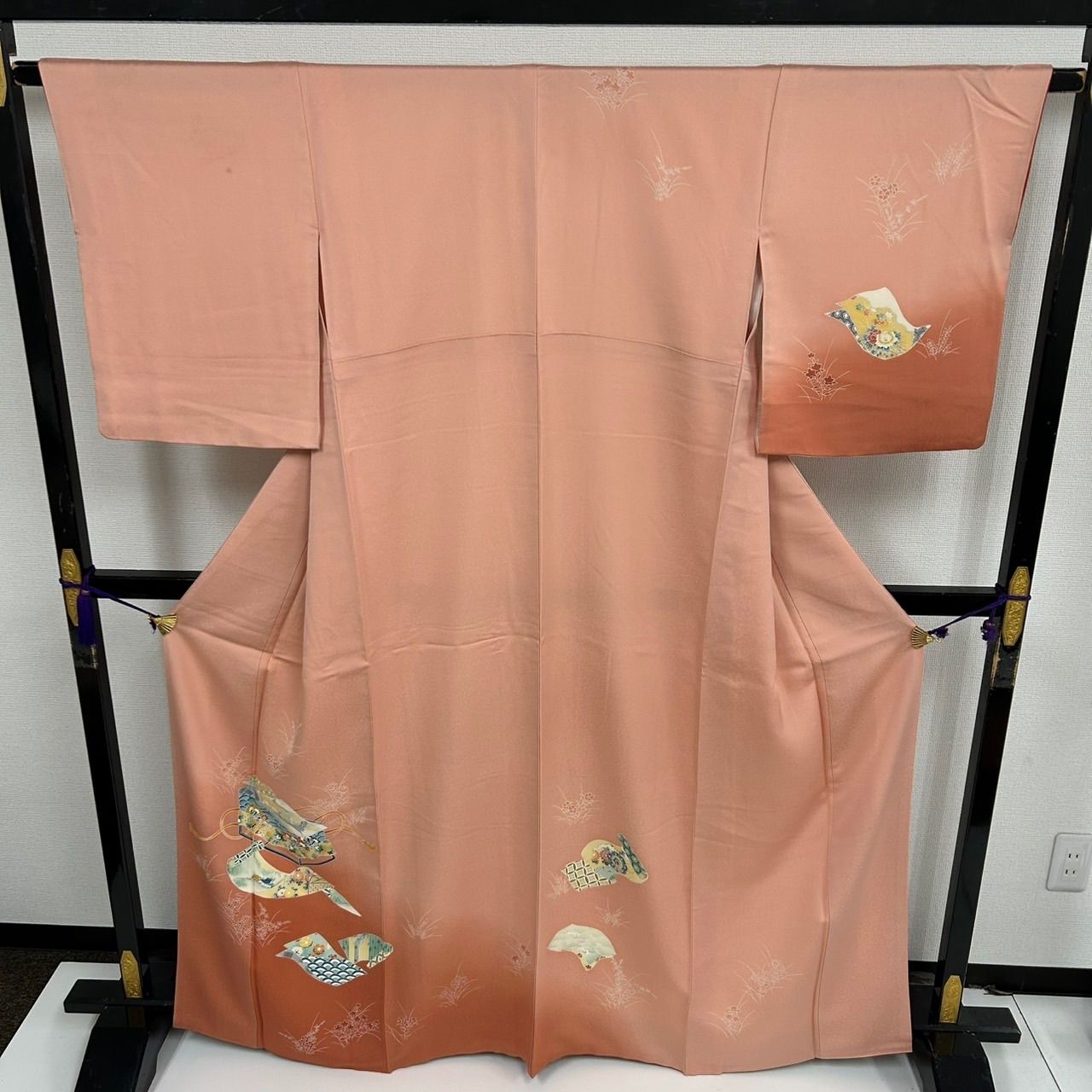 【ミヒャエル様❤️昭和レトロ ヴィンテージ モガファッション 着物 正絹小紋】 付下げ 上品な染め 紋無し 訪問着 正絹 着物 MK-1673 - メルカリ