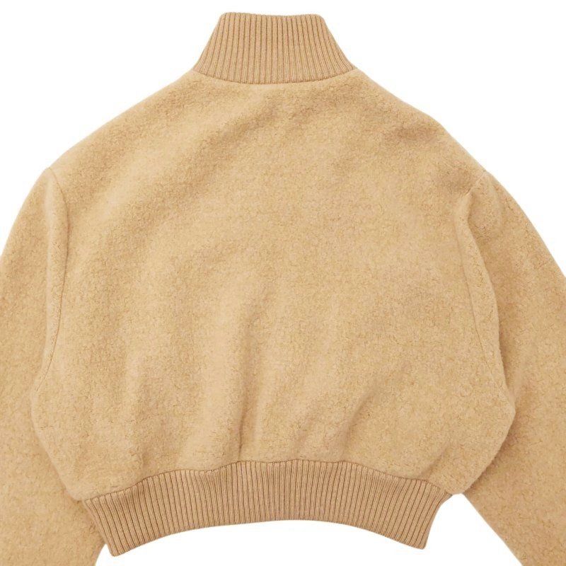 プラダ PRADA 美品 カシミヤ フリースジップジャケット ブルゾン 切替