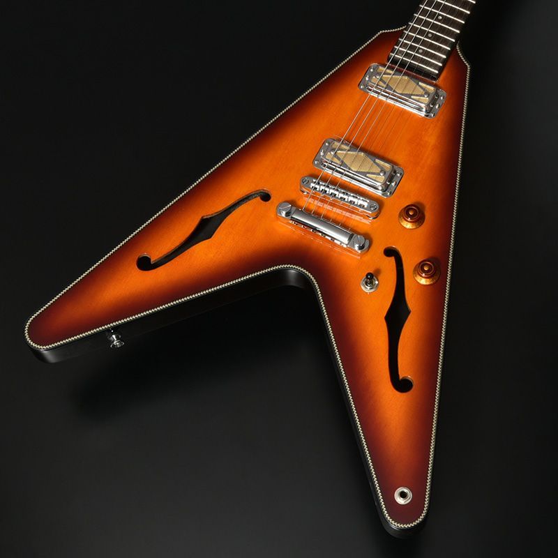 Bacchus BFV JAZZ SB サンバースト Deviser One Day Guitar Show フライングV タイプ グローバルシリーズ ゴールドフォイルピックアップ バッカス エレキギター