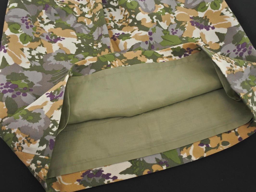 Banner Barrett バナーバレット 花柄 タック Aライン 台形 スカート