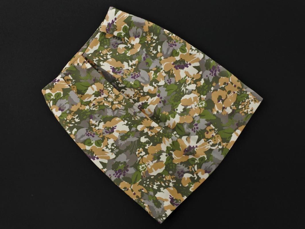 Banner Barrett バナーバレット 花柄 タック Aライン 台形 スカート