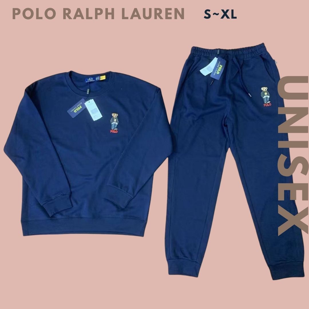 ポロ・ラルフ・ローレン スウェットセット 青 POLO Ralph Lauren ラルフローレン ポロベア プルオーバーパーカー+