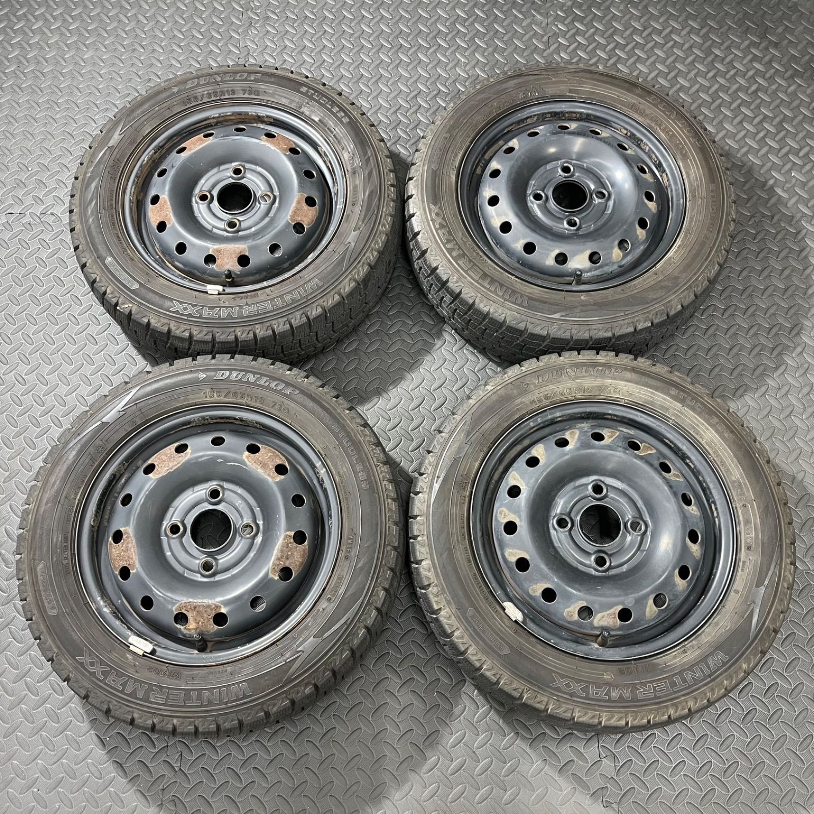 22年製 155/65R13 ダンロップ ウインターマックスWM02 ホンダ ライフ 