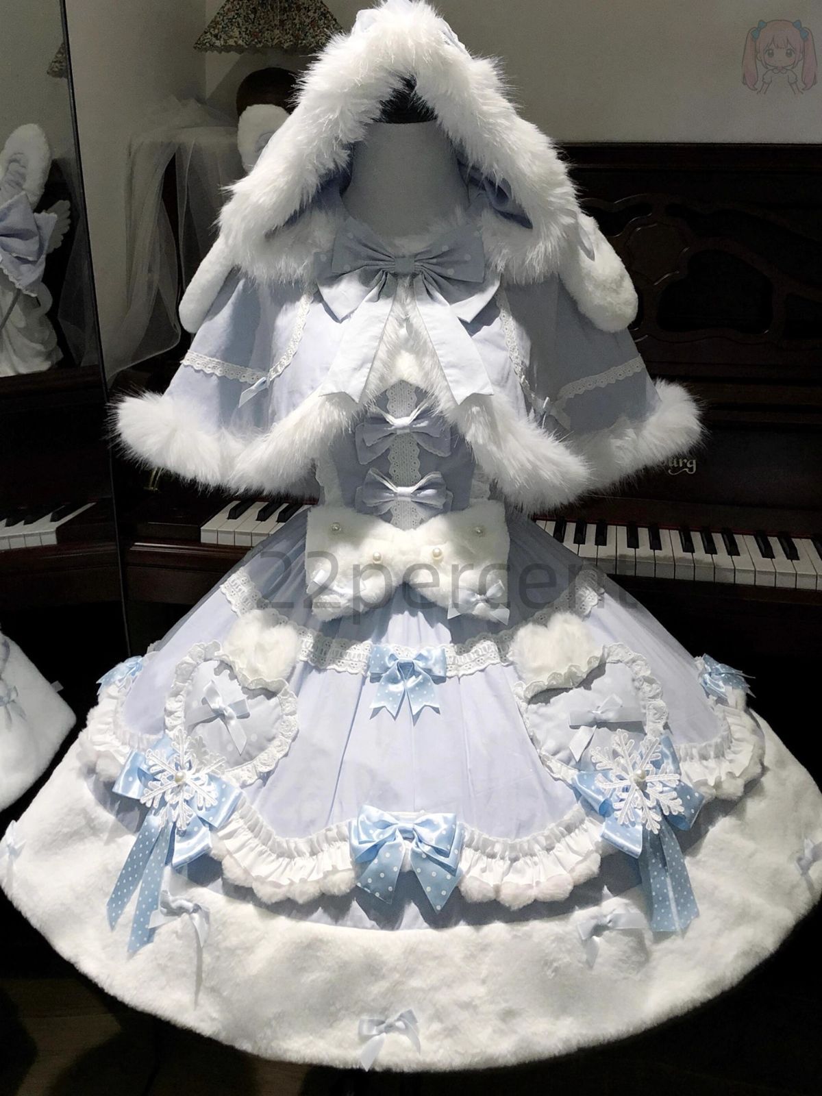 秋冬 ロリータ ケープワンピース 着痩せ セットアップ おしゃれ フォーマル パーティー イベント 特別な日 清楚系 上品 大人可愛い 防寒