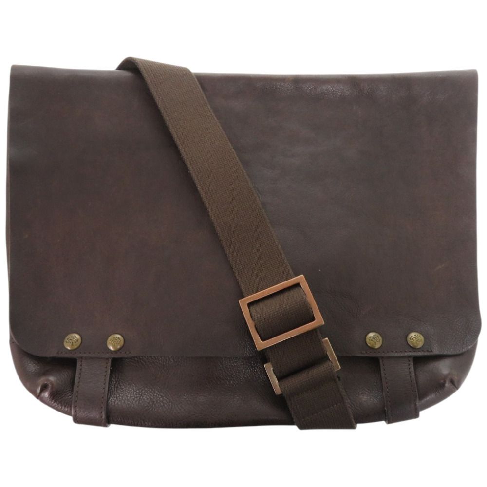 マルベリー ビジネスバッグ A 4 書類 レザー ブラウン ゴールド金具 茶 ブリーフケース 0618 MULBERRY