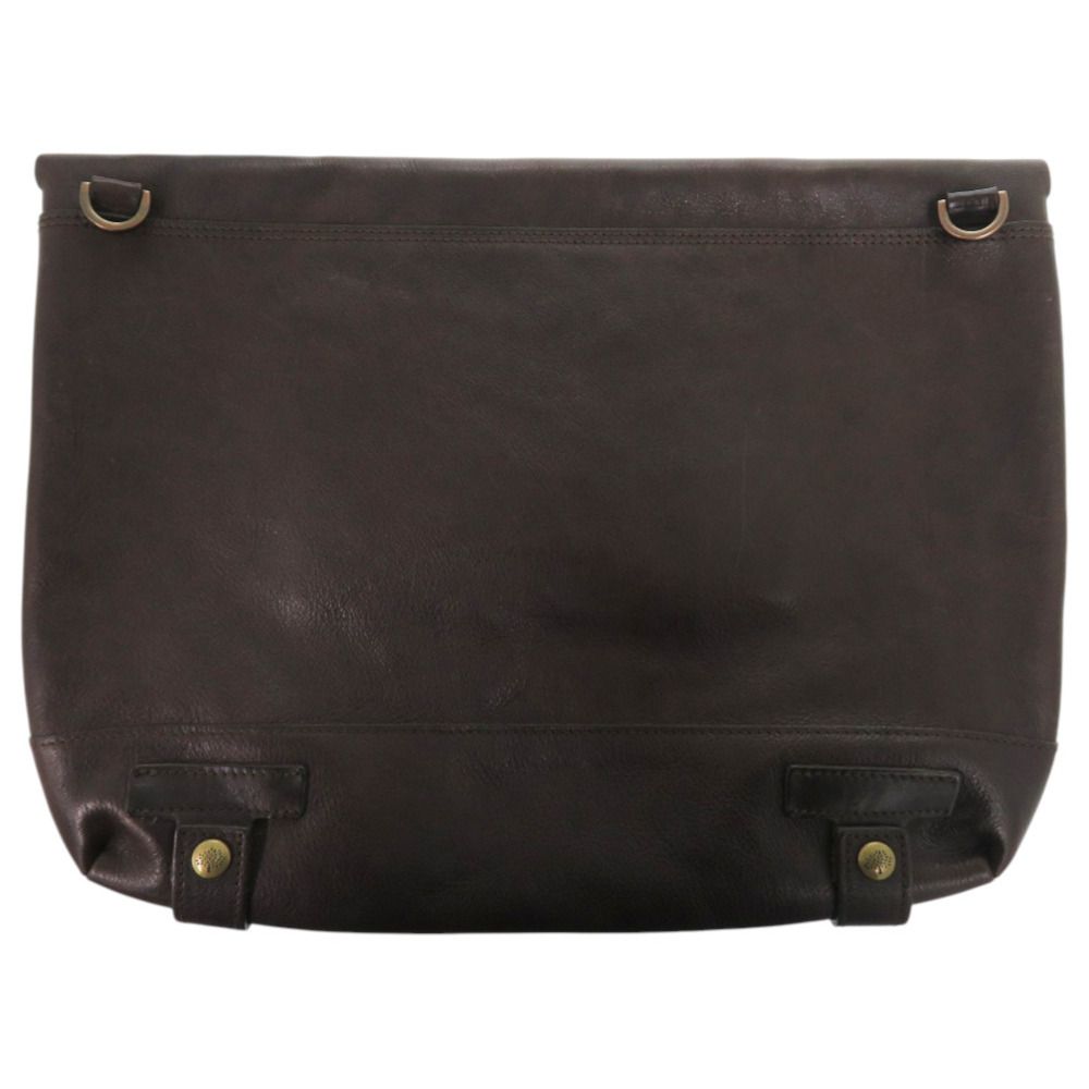 マルベリー ビジネスバッグ A 4 書類 レザー ブラウン ゴールド金具 茶 ブリーフケース 0618 MULBERRY