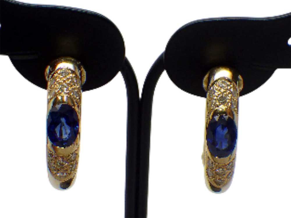 イヤピア サファイア1 11 ct ダイヤ0 25 K 18 62 g