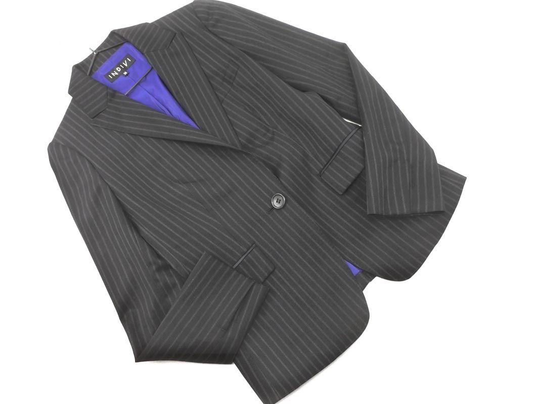 INDIVI インディヴィ ストライプ セットアップ ジャケット スカート