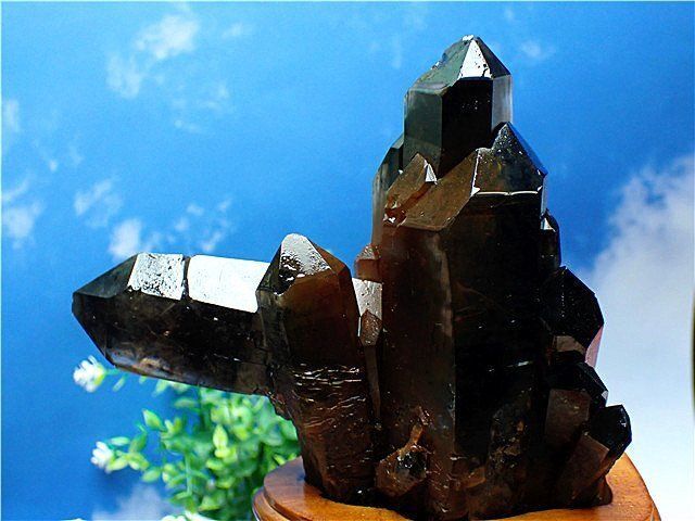 1220gAAA級【魔除け】◇天然モリオン黒水晶原石YT6C6/177C06B - メルカリ