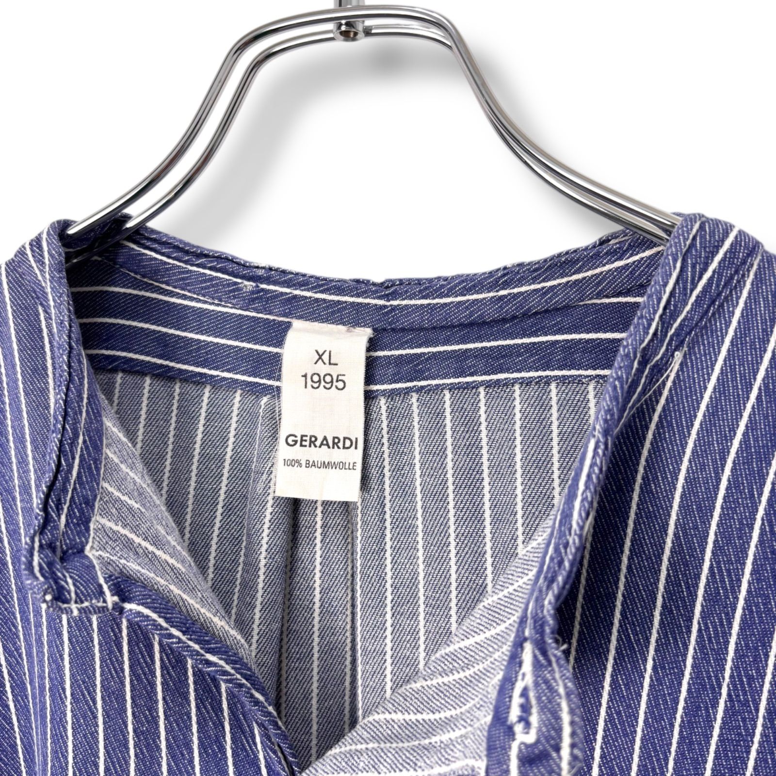 90s EURO Pullover Stripe Shirts 【XL】 ユーロ プルオーバー 