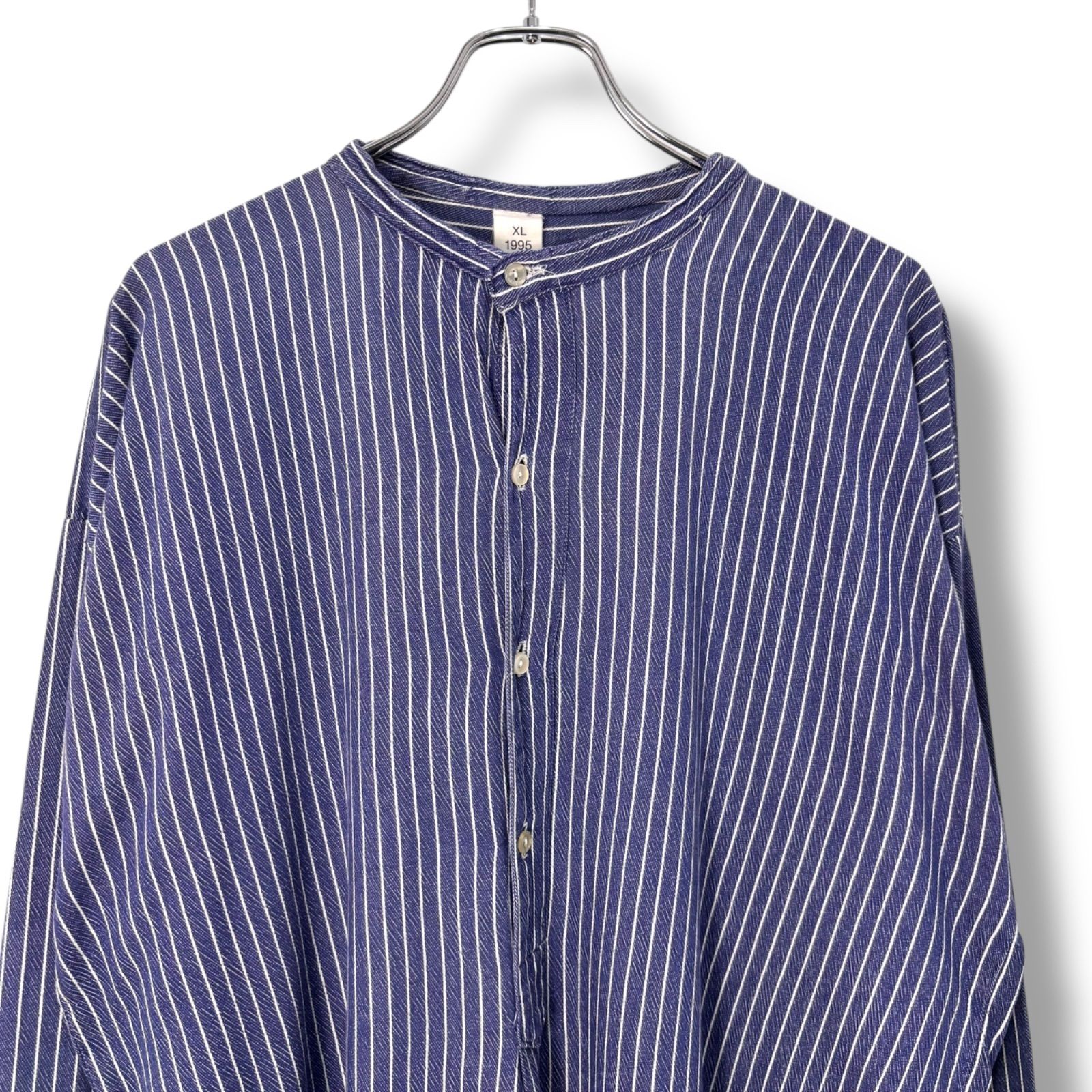 90s EURO Pullover Stripe Shirts 【XL】 ユーロ プルオーバー 