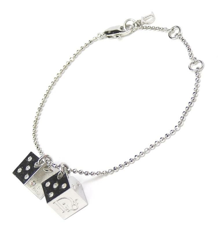 C・ディオール Christian Dior ブレスレット ダイス サイコロ ロゴ