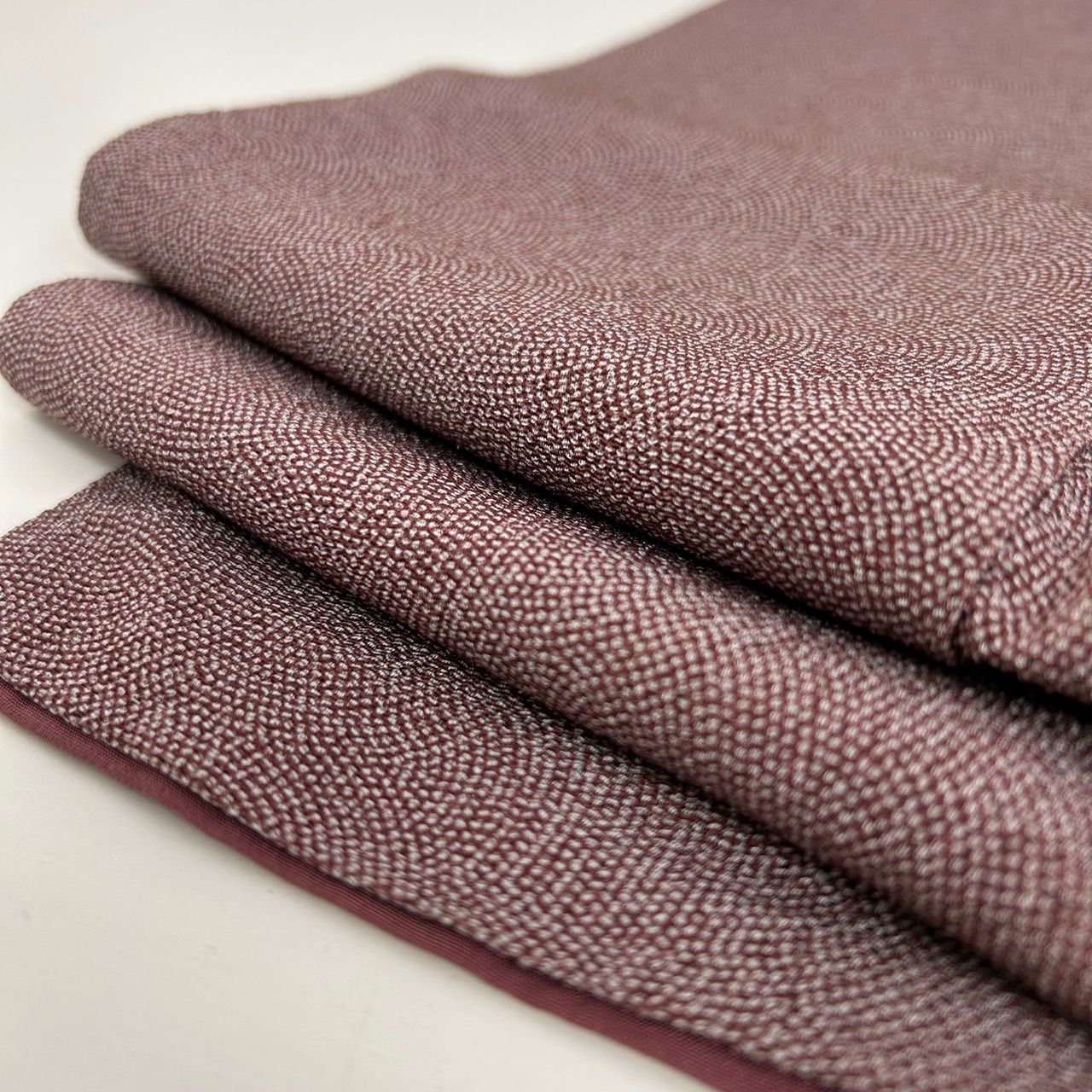 江戸小紋 鮫小紋 縮緬 紋無し 色無地 正絹 着物 MK-1676 - メルカリ