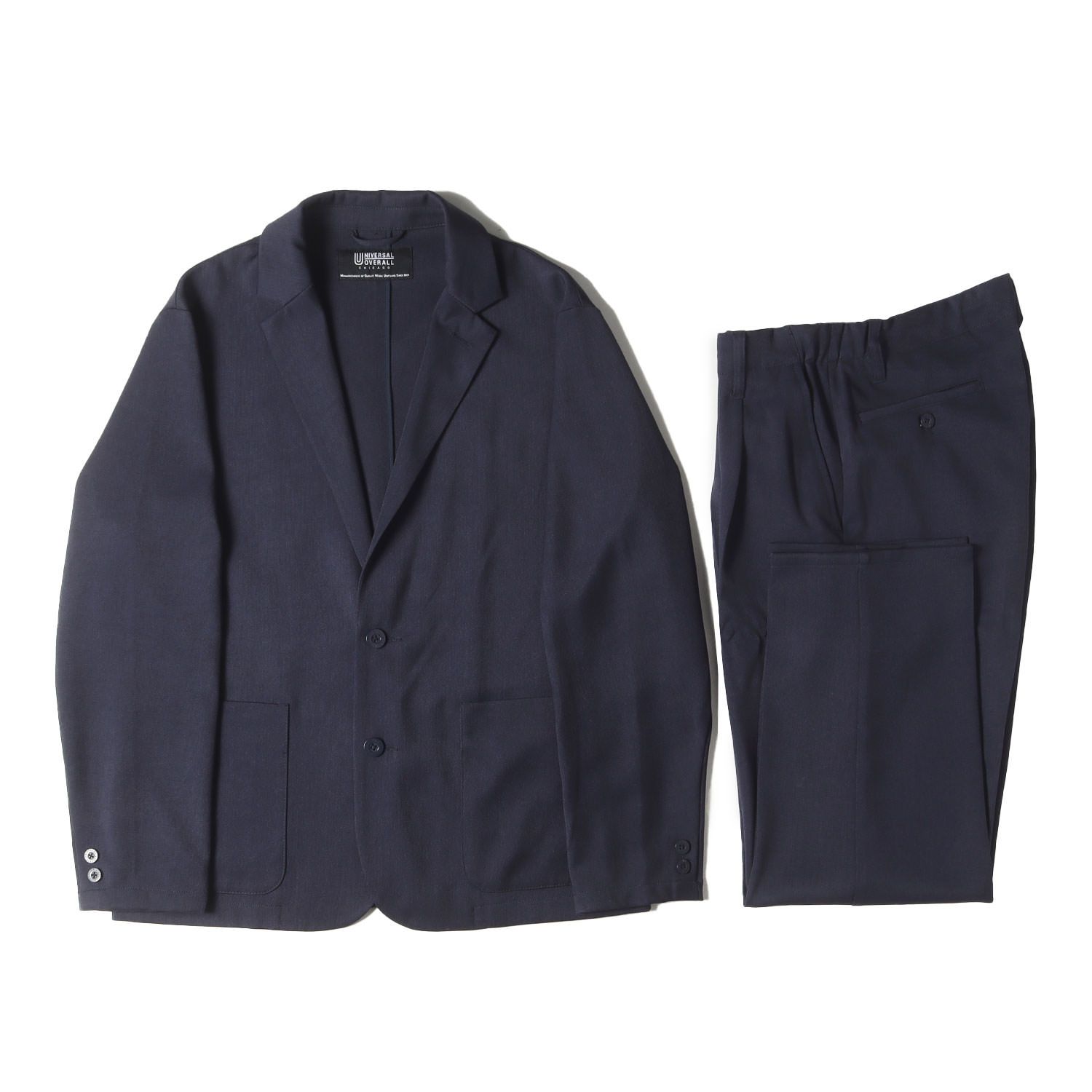 UNIVERSAL OVERALL ユニバーサル オーバーオール サイズ ジャケット L パンツ M Begin green label relaxing オンオフ使える究 - スラックスパンツ セットアップ メンズ