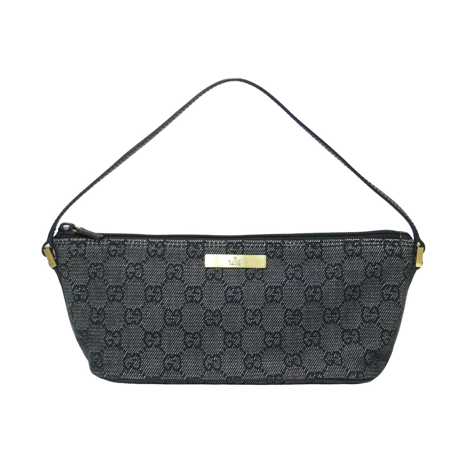 GUCCI グッチ GGキャンバス デニム アクセサリーポーチ 07198
