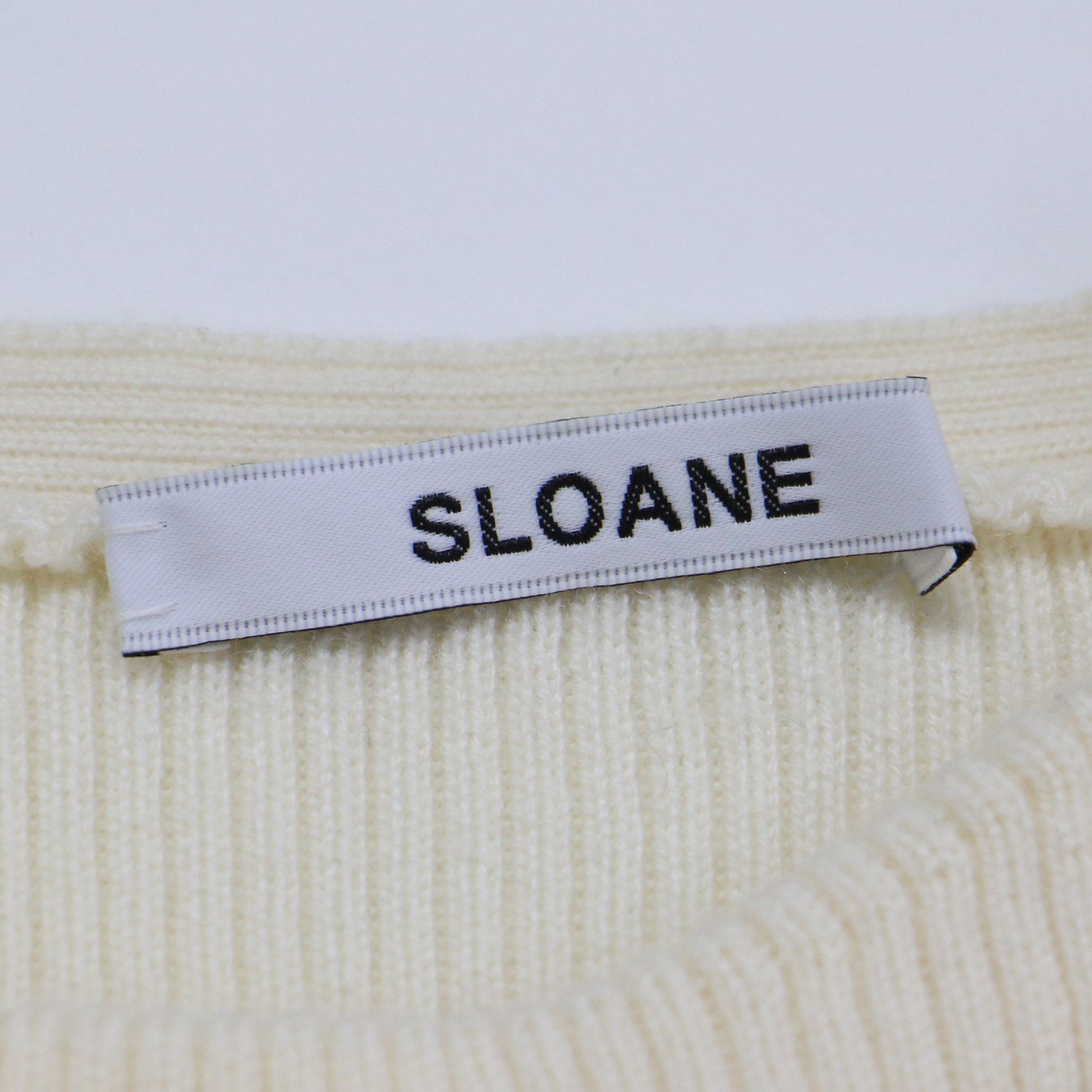 SLOANE スローン ニット ホワイト 白 サイズ:2(M) | 14Gリブ