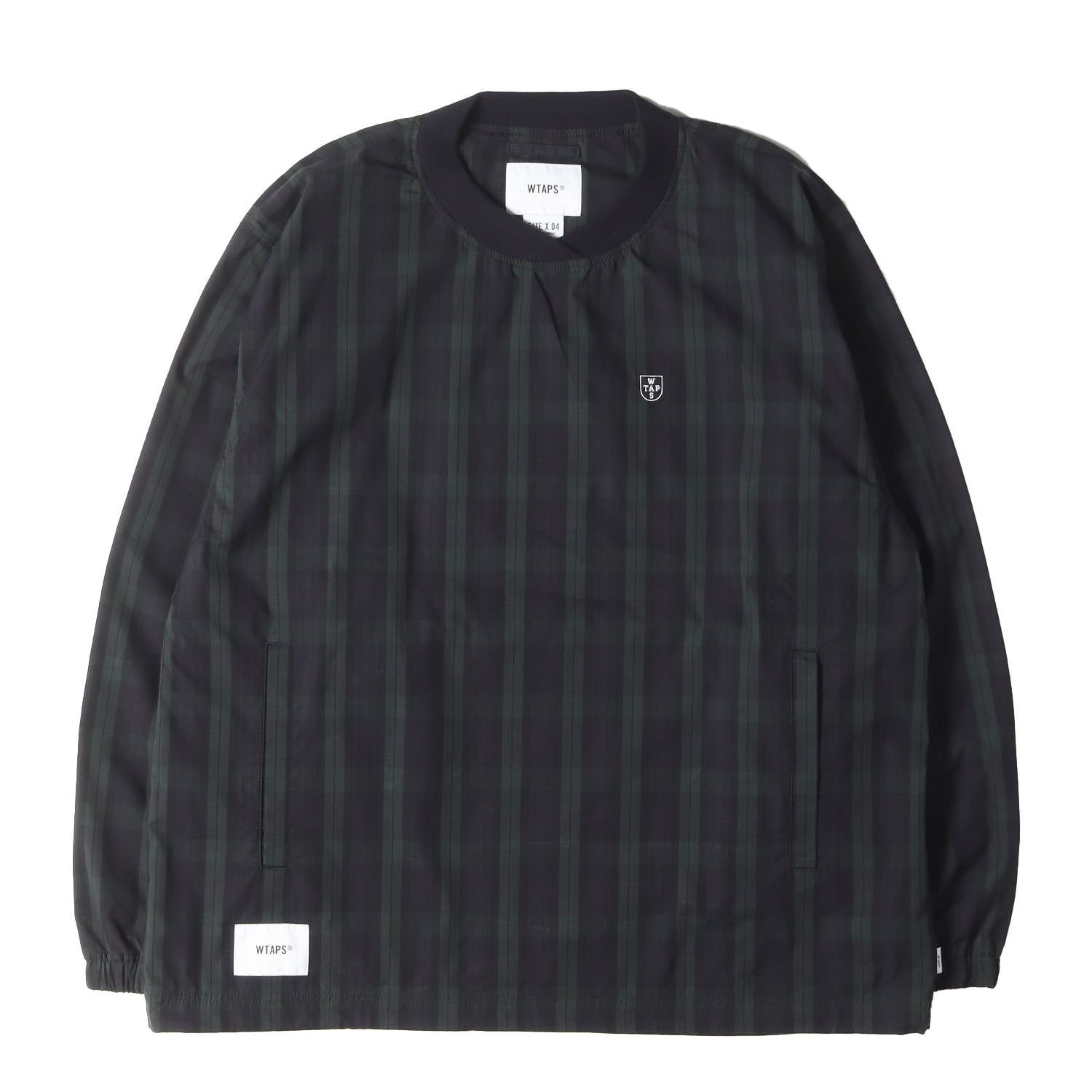 WTAPS ダブルタップス グリーン ネイビー サイズ XL | 22 AW ブラックウォッチ プルオーバー スモック SMOCK 02 JACKET CTPL. RIPSTOP. TEXTILE. CRST トップス メンズ