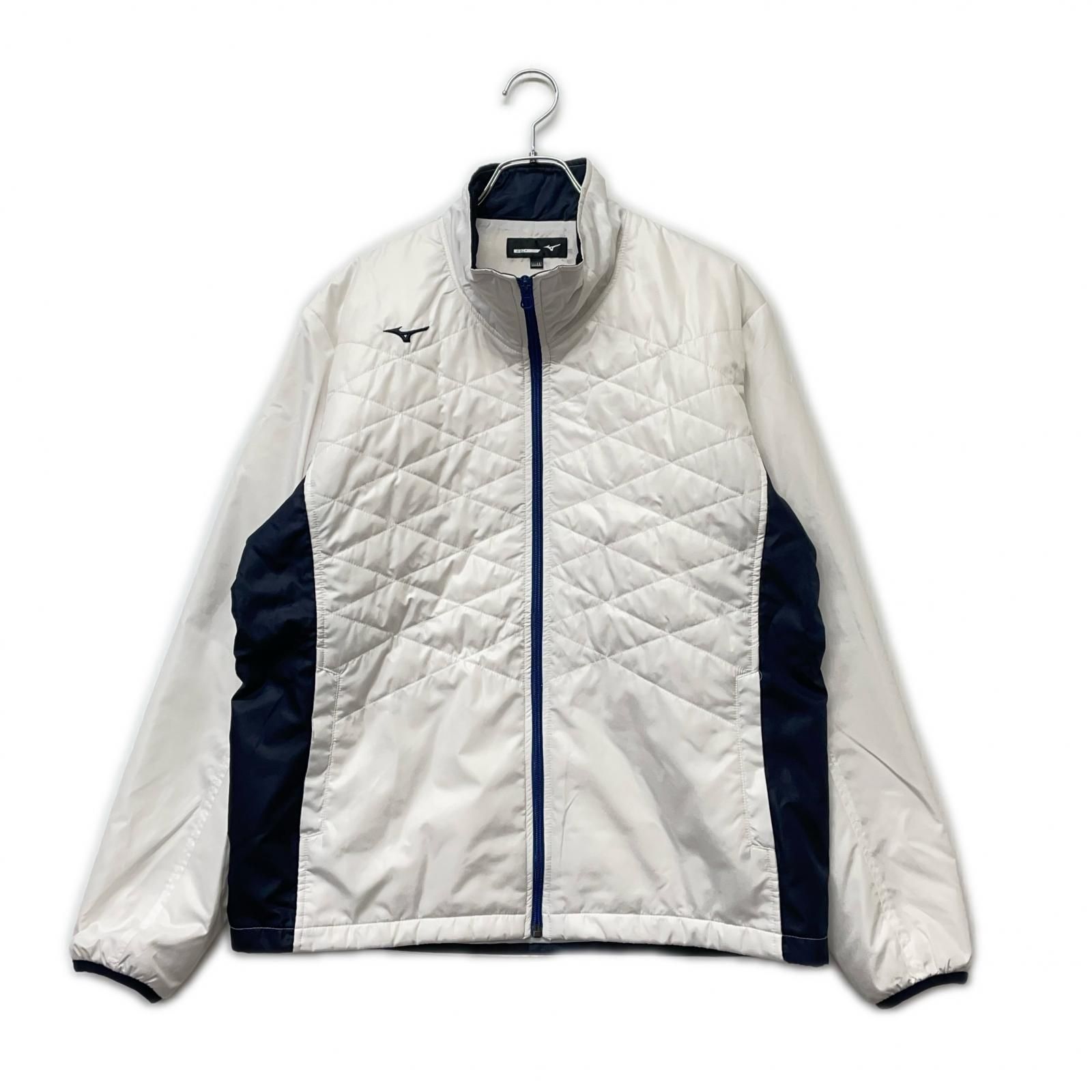 MIZUNO GOLF フルジップジャケット 2XL ホワイト 中古 メンズ ミズノゴルフ mizunoGOLF フルジップアウター LL ホワイト