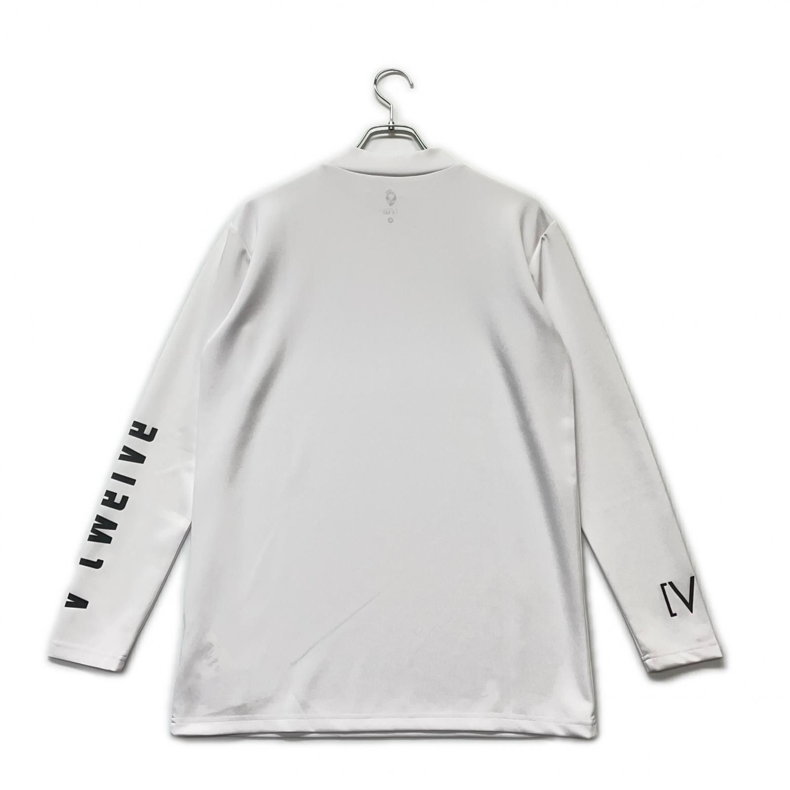 メンズ ヴィ トゥエルヴ V 12 長袖シャツ XL 白 モックネック 接触冷感 UVカット 吸水速乾