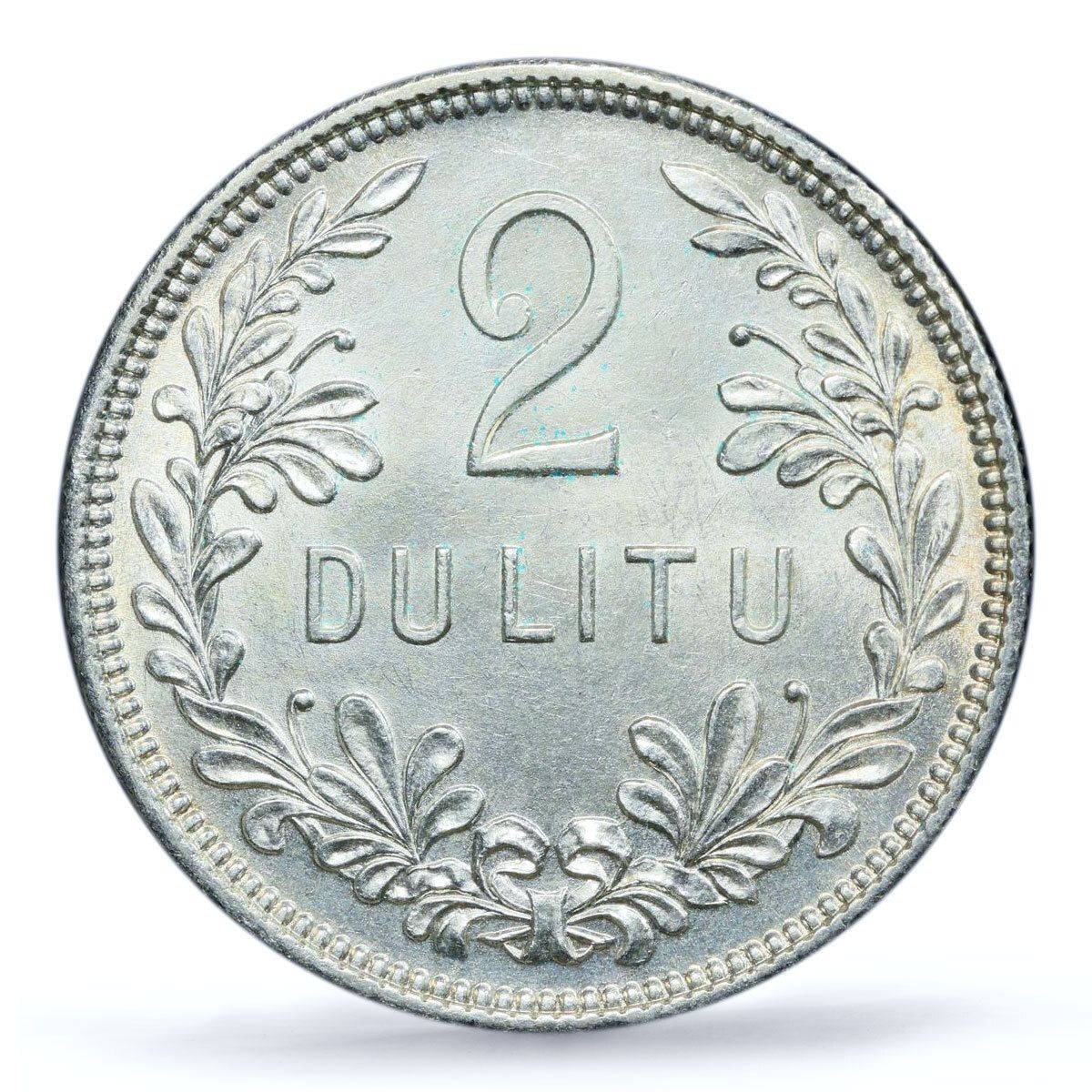 リトアニア 2リトアニア共和国 通常貨幣 KM 77 UNC PCGS 銀貨 1925年