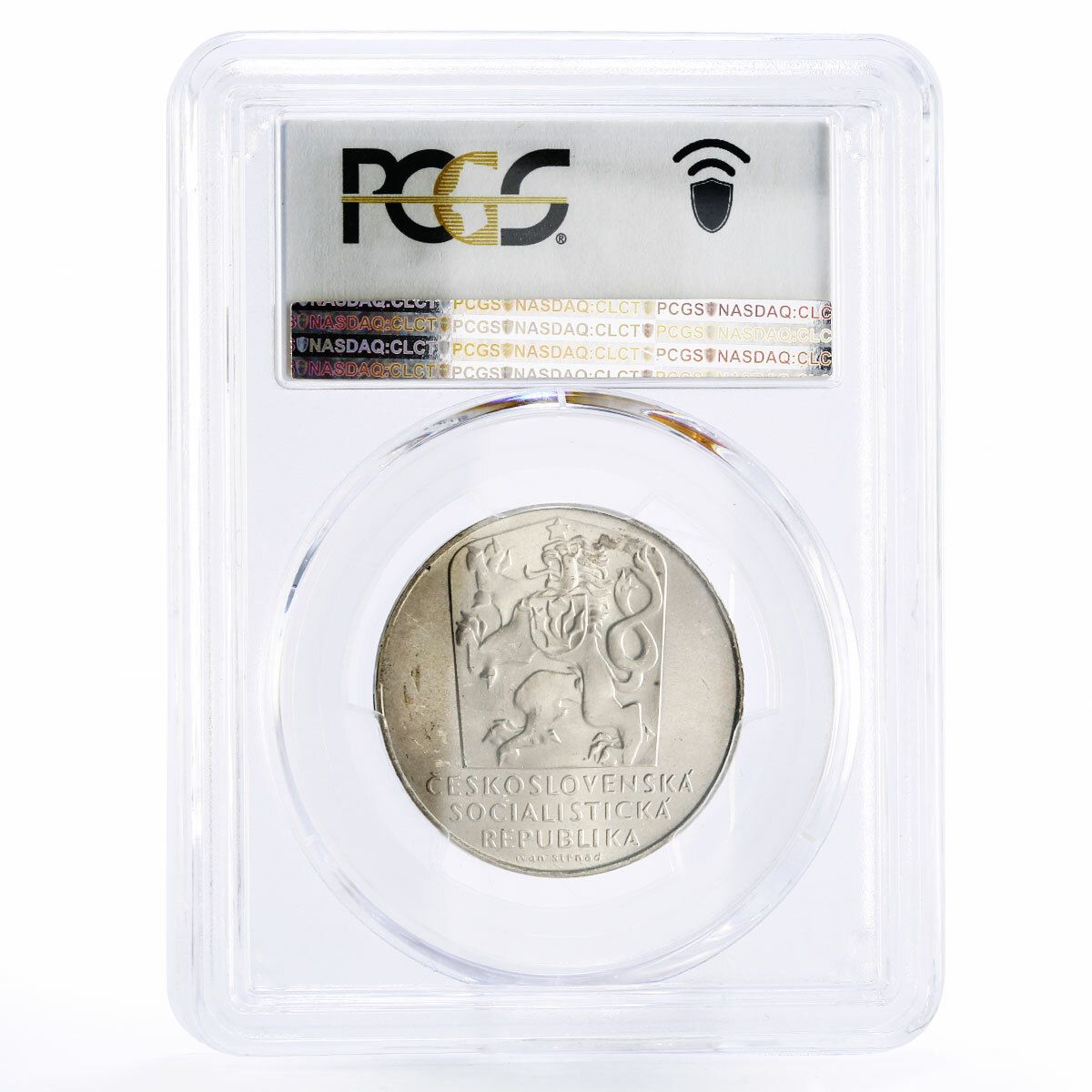 チェコスロバキア 25コルナ 解放の太陽 MS65 PCGS 銀貨 1970年 - メルカリ