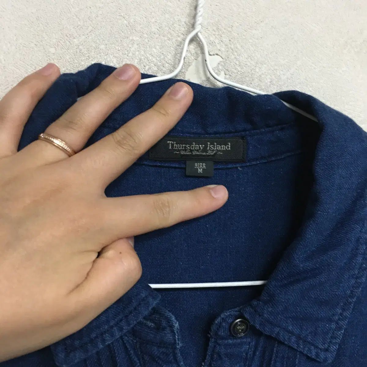 22 サースデーアイランド Aライン デニム リネン ONE PIECE 90