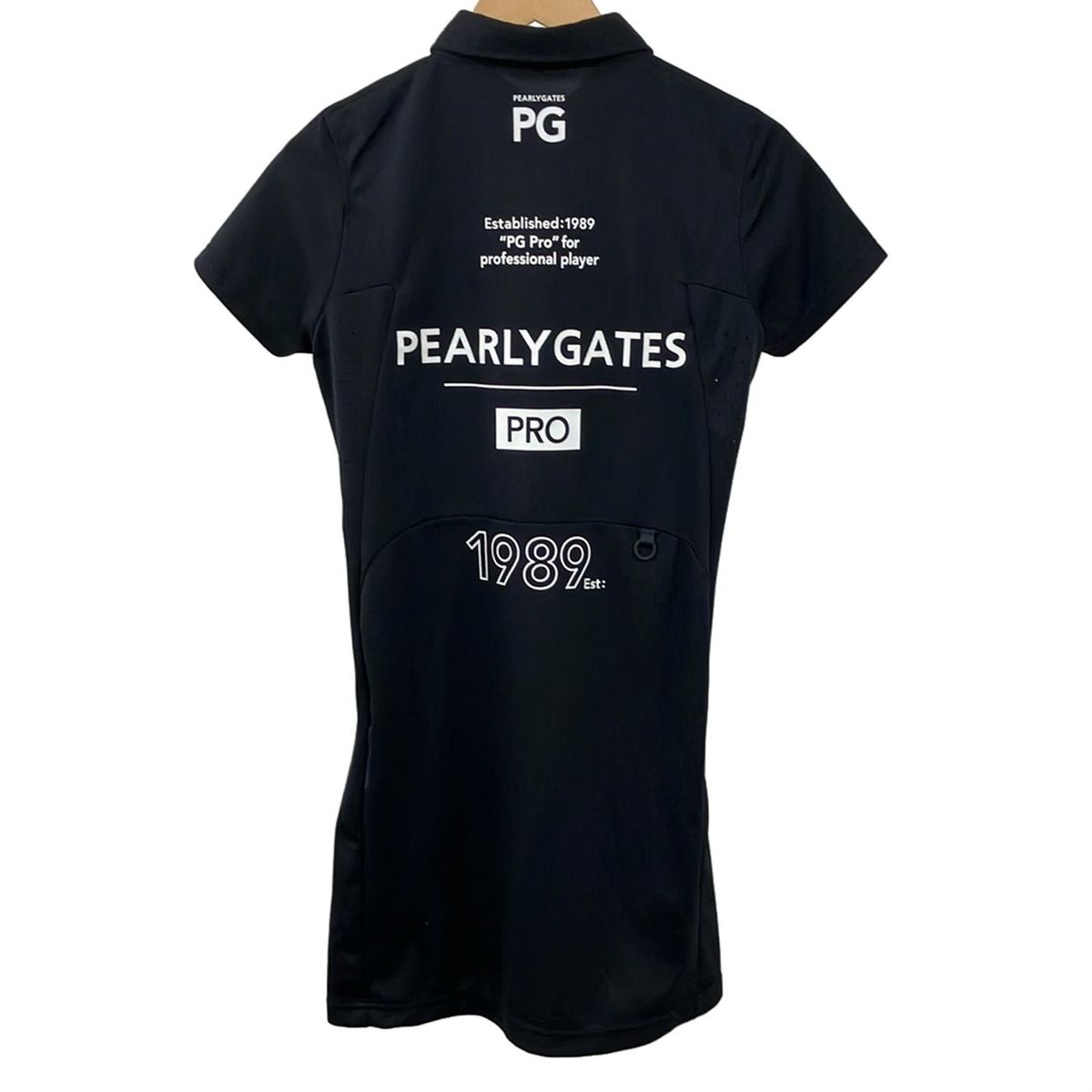 パーリーゲイツPGGロゴ入り黒ネイビーポロワンピースサイズ0 PEARLY GATES(パーリーゲイツ) ワンピース サイズ1 S レディース美品