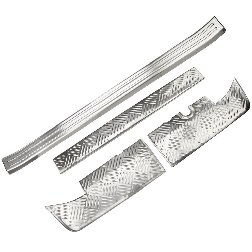 ジムニー ノマド JC 74型 5ドア ラゲッジステップガード リアバンパースカッフプレート ステンレス製 外装カスタムパーツ 保護パーツ シルバー