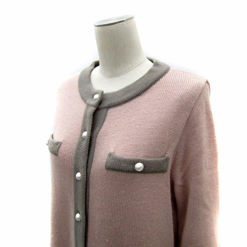 【中古】ルネ Rene ニットカーディガン ロング丈 パールボタン 34 S ピンク 5142120 /SY16 IBO83 レディース ルネ Rene ニットカーディガン ロング丈 パールボタン 34 S ピンク