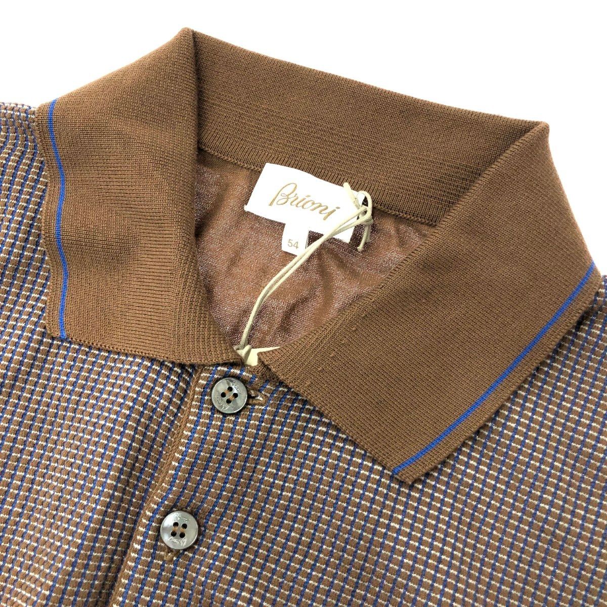 BRIONI ブリオーニ 半袖ニットポロシャツ サイズ:54 UMR20O/P8K31
