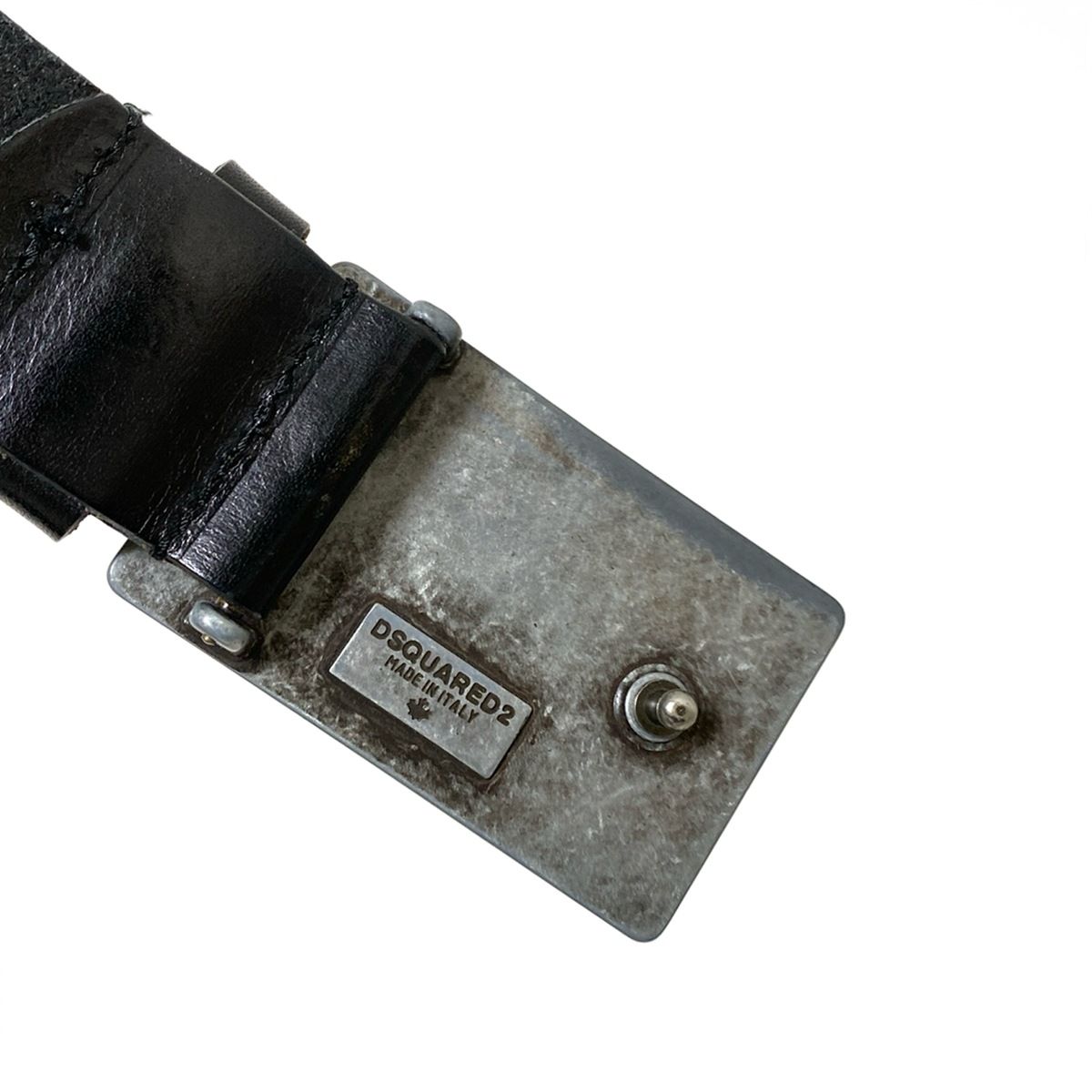 DSQUARED2(ディースクエアード) ベルト 85 - 黒 レザー - メルカリ