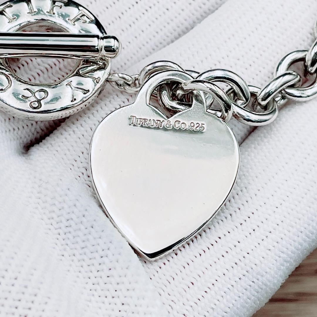 ティファニー 仕上済 Tiffany-Co. ハート トグル ブレスレット ドーナツチェーン Ag 925 シルバー ブランド