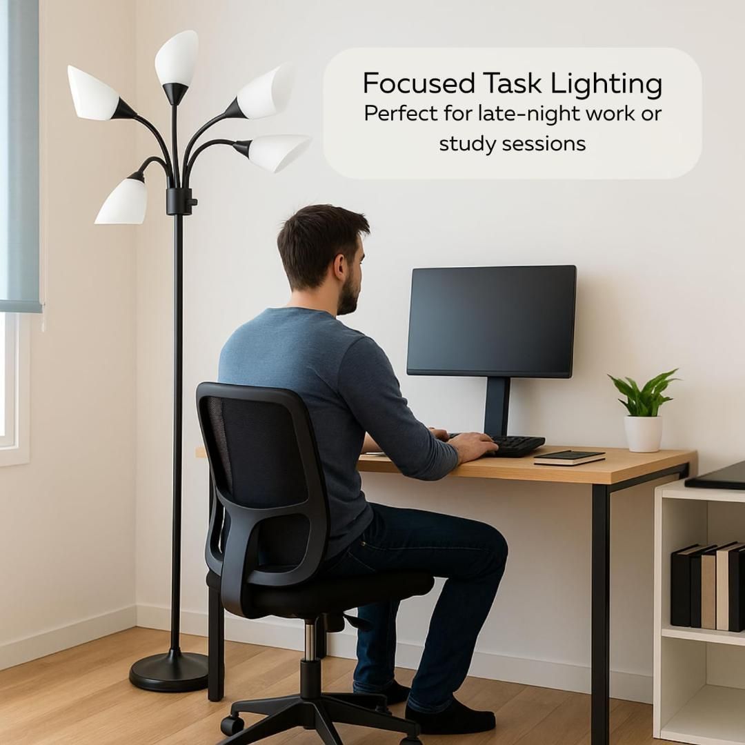 メデューサ フロアランプ アクリルシェードつき ブラック - メルカリ