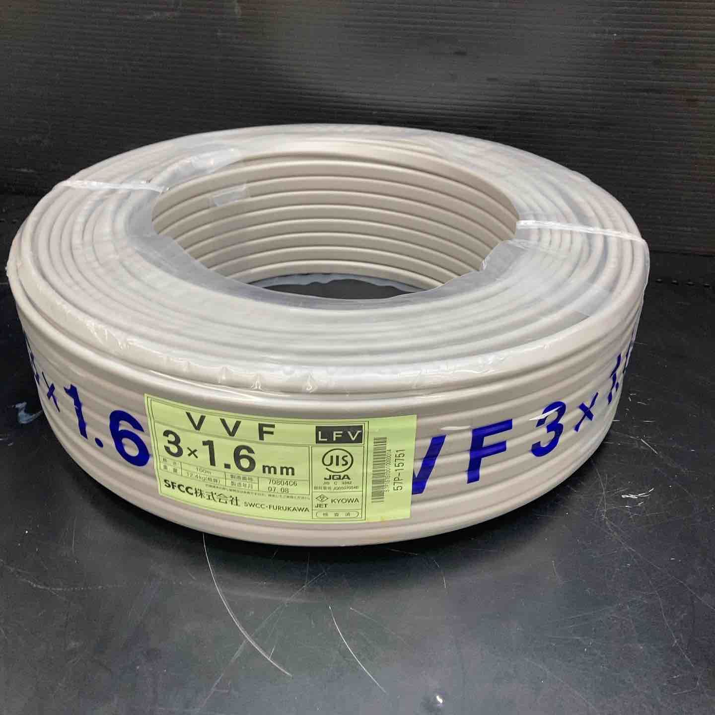 店頭 SFCC VVFケーブル 1 6 3 c 製造 令和7年