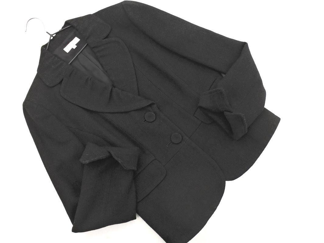 TO BE CHIC トゥービーシック ラメ テーラード ジャケット size42/黒