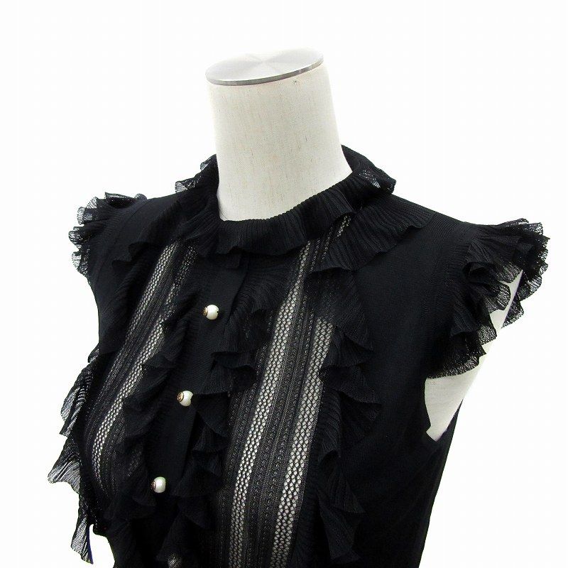 グッチ GUCCI 美品 ニット カットソー ノースリーブ クルーネック GG