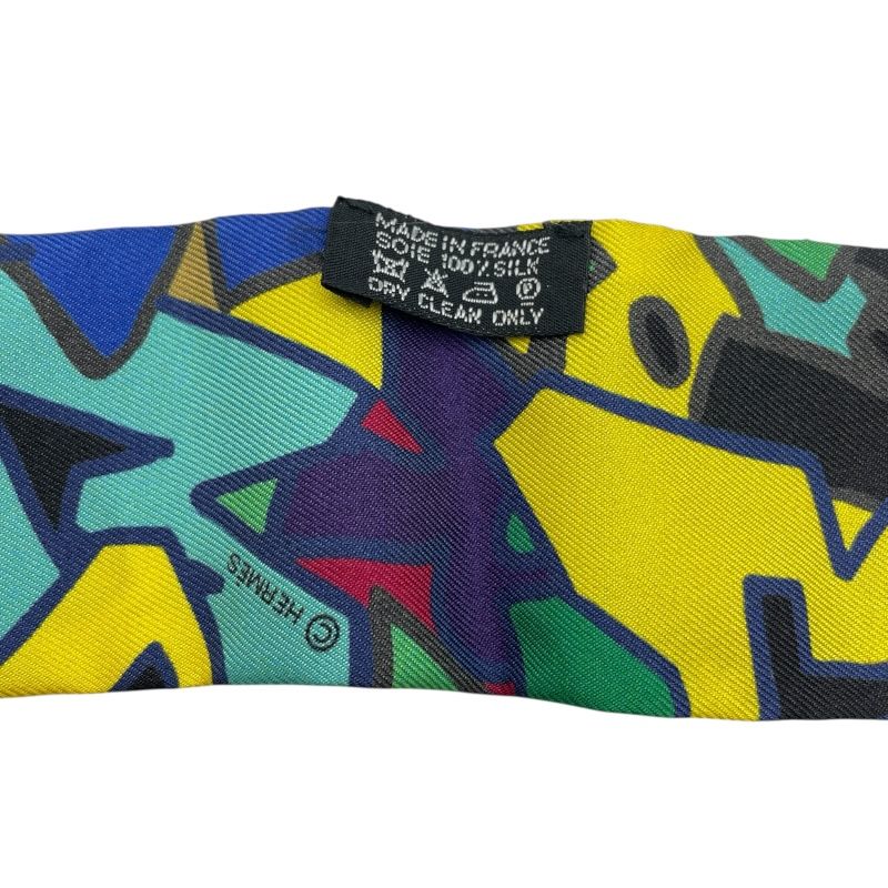 美品　HERMES　エルメス ツイリー　Graff エルメス HERMES ツイリー GRAFF HERMES マルチカラー シルク