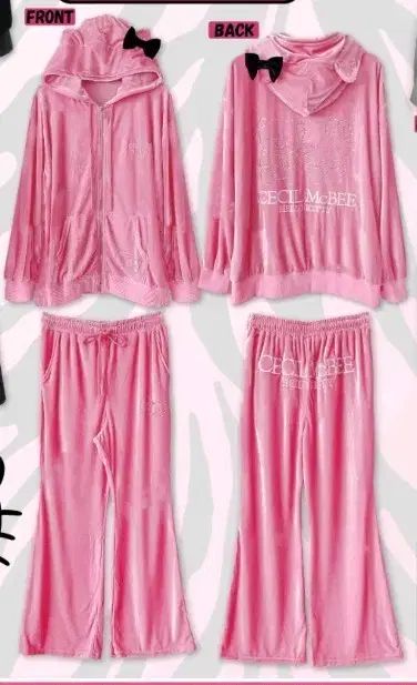 CECIL McBEE セシルマクビー HELLO KITTY ハローキティ ドン キホーテ アピア モデル ピンク ベロア ギャル セットアップ